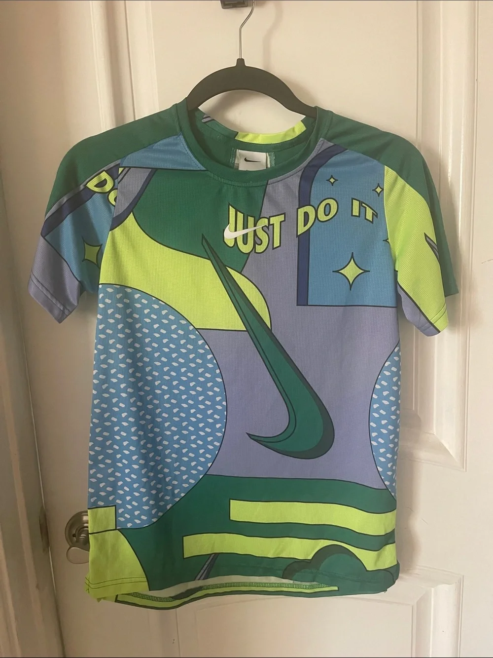 Nike Dri-FIT Running Activewear Short Sleeve Shirt - Big Boys' Large